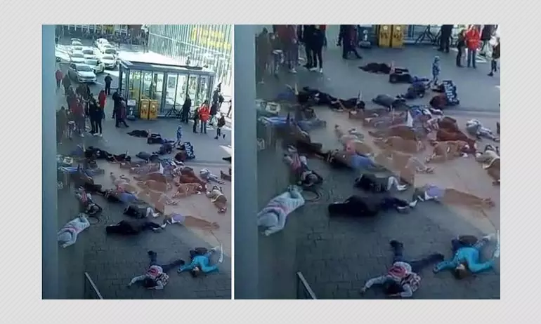 Photo From German Protest Circulated As Unclaimed COVID-19 Dead Bodies