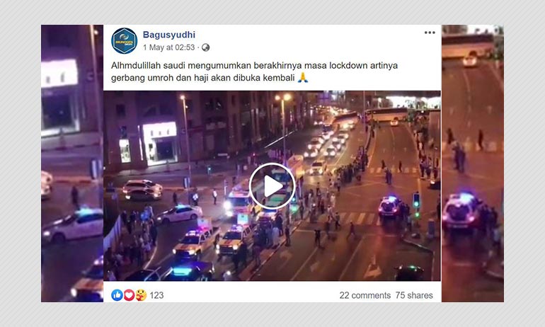 No, Saudi Arabians Are Not Celebrating Lifting Of COVID-19 Lockdown No, Saudi Arabians Are Not Celebrating Lifting Of COVID-19 Lockdown