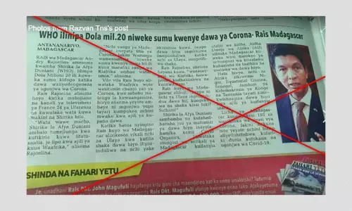 No, WHO Did Not Offer Bribe To Poison Madagascan COVID-19 Remedy