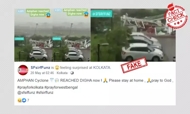 Video From Cyclone Fani Peddled As Destruction By Cyclone Amphan