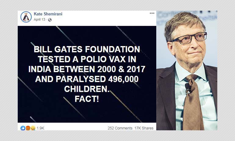 Did Bill Gates-backed Polio Vaccine Paralyse Children In India? Did Bill Gates-backed Polio Vaccine Paralyse Children In India?