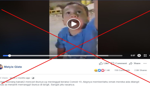Video Of Boy Calling Out To Dead Mother Shot Before COVID-19 Pandemic Video Of Boy Calling Out To Dead Mother Shot Before COVID-19 Pandemic