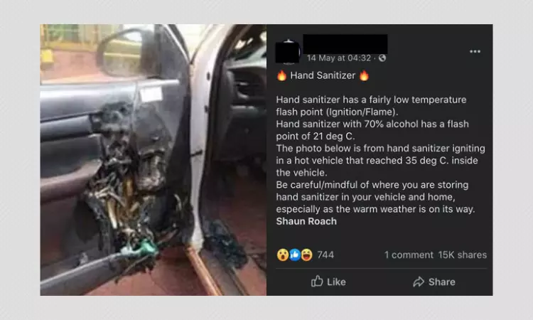 Can A Bottle Of Hand Sanitizer Catch Fire In A Hot Vehicle?