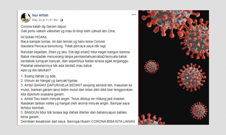 No, Table Salt Is Not A Cure For Coronavirus No, Table Salt Is Not A Cure For Coronavirus