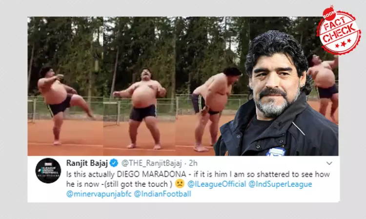 No, This Video Is Not Of An Obese Diego Maradona Kicking A Tennis Ball