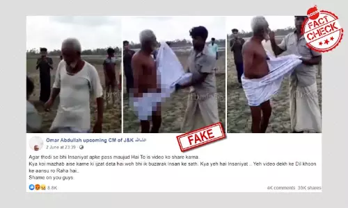 Bangladesh Video Shared As RSS Members Attacking Senior Citizen In India