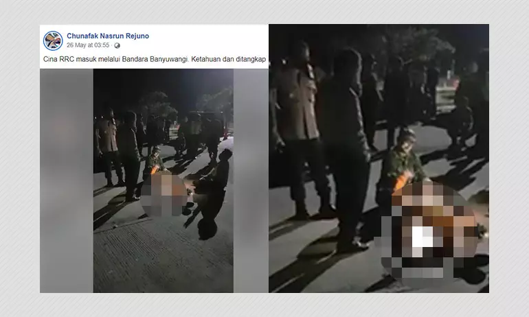 Video Of Chinese Man Arrested In Java Shared With Misleading Claim