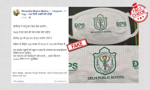 Delhi Public School Selling Face Masks For Rs 400 Each To Students? FactCheck