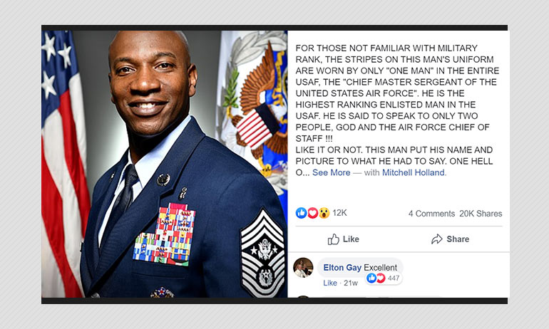 No, US Air Force Officer Did Not Write Facebook Post Praising Trump No, US Air Force Officer Did Not Write Facebook Post Praising Trump
