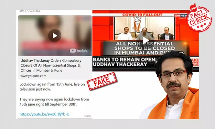 Old News Clip Fuels False Claim Of Lockdown In Maharashtra From June 15