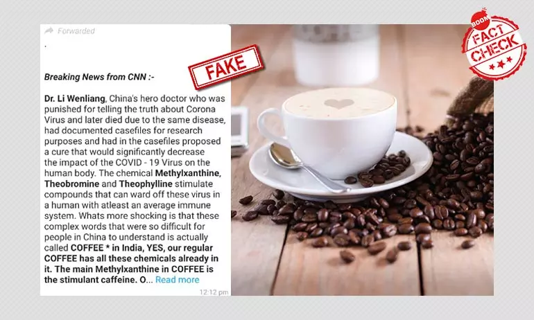 Viral Message Falsely Claims Coffee Can Cure COVID-19