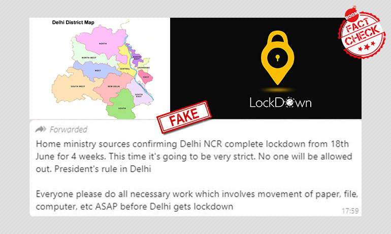 No, There Will Not Be A Lockdown In Delhi From June 18 No, There Will Not Be A Lockdown In Delhi From June 18