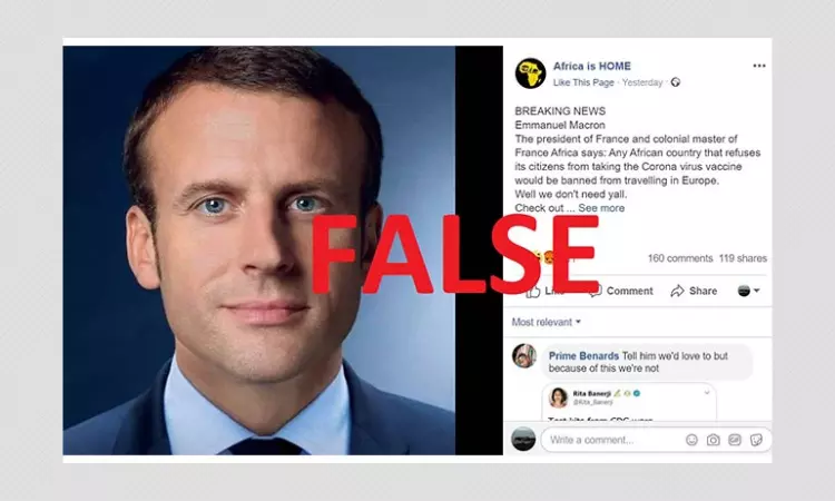 No, France Will Not Ban African Travelers Who Refuse COVID-19 Vaccine