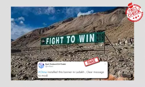 2012 Photo Of Indian Army Banner In Ladakh Peddled As Threat By China