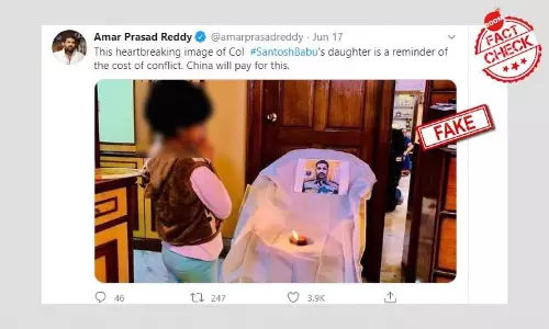 No, This Is Not A Photo Of Late Col. Santosh Babus Daughter