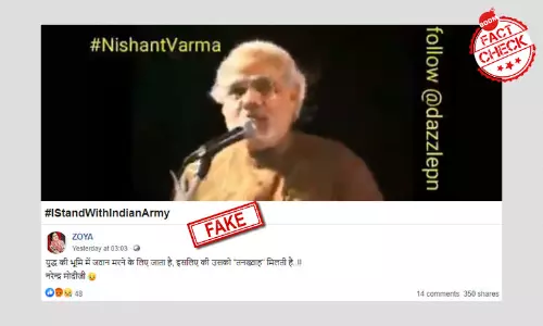 Dated Clip Of PM Modi Talking About Soldiers Dying Is Cropped