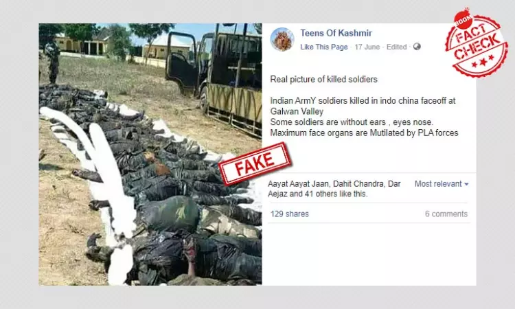No This Photo Is Not Of Indian Troops Killed In Galwan Valley