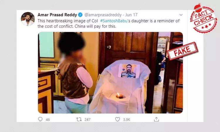 No, This Is Not A Photo Of Late Col. Santosh Babus Daughter