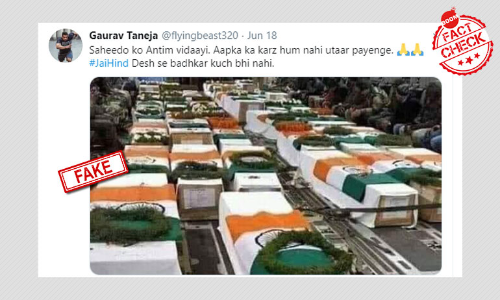 2019 Photo Of Soldiers Coffins Being Transported Shared As Recent