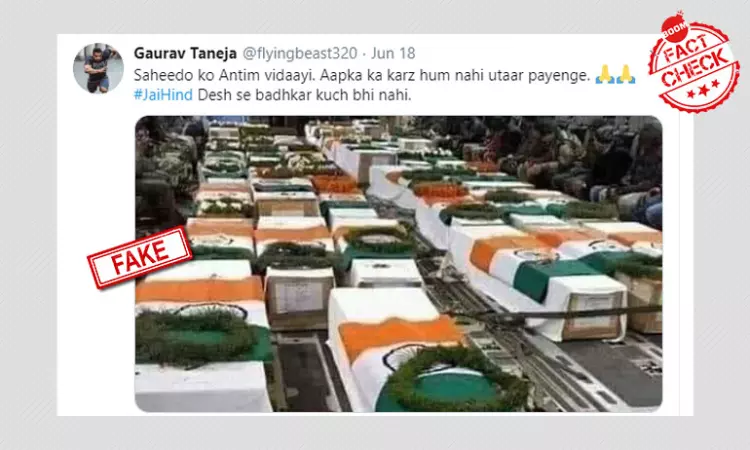 2019 Photo Of Soldiers Coffins Being Transported Shared As Recent