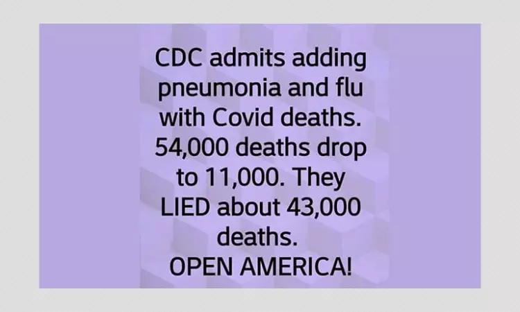 Does CDC Add Flu And Pneumonia Deaths To COVID-19 Toll? A Fact Check