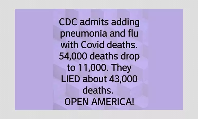 Does CDC Add Flu And Pneumonia Deaths To COVID-19 Toll? A Fact Check