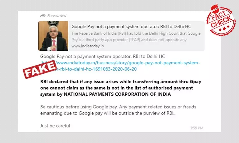 Google Pay Says Transactions Are Secure, Redressal Mechanism Applicable