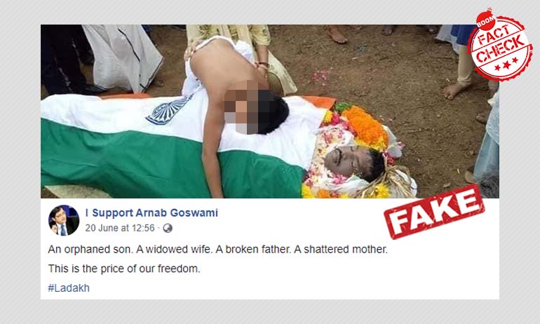 Heartbreaking 2019 Photo Falsely Linked To India-China Clash In Ladakh Heartbreaking 2019 Photo Falsely Linked To India-China Clash In Ladakh