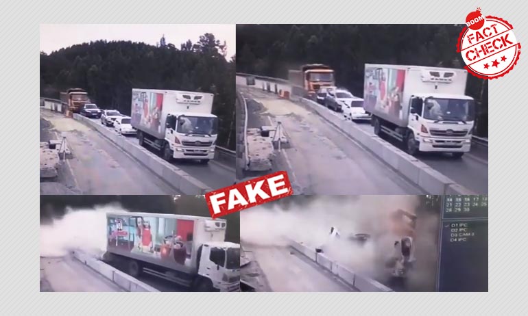Video Of Fatal Truck Crash In Russia Falsely Shared As Bengaluru Video Of Fatal Truck Crash In Russia Falsely Shared As Bengaluru