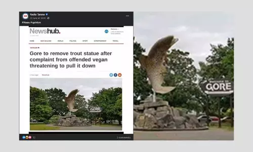 Was A Trout Statue In New Zealand Removed For Offending Vegans?