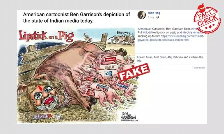 Satirical Cartoon On Modi Was Not Created By US Cartoonist Ben Garrison