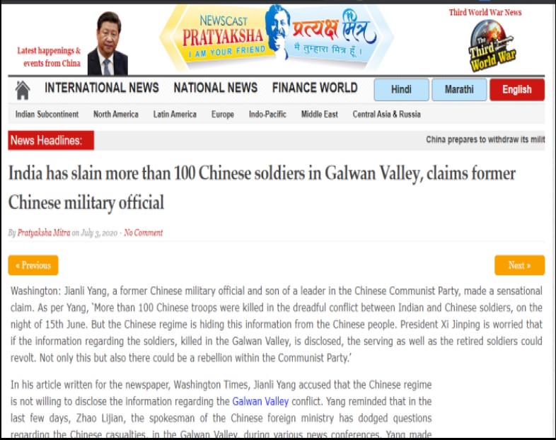 No Jianli Yang Did Not Say More Than 100 Chinese Soldiers Died In Galwan