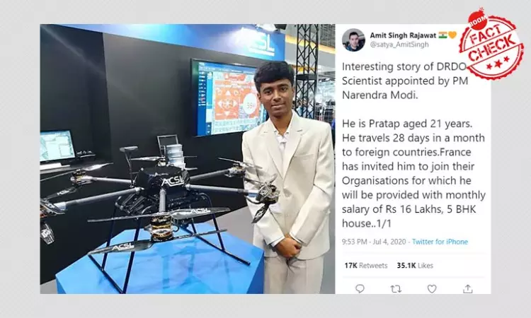 Did PM Modi Appoint Drone Wiz Prathap As A DRDO Scientist?