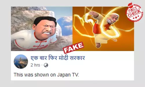 India Today Cartoon On Modi-Xi Kung Fu Gets Fake News Spin