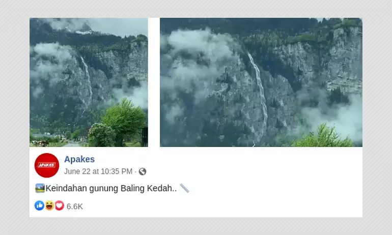 The Waterfall In This Video Is In Switzerland And Not Malaysia