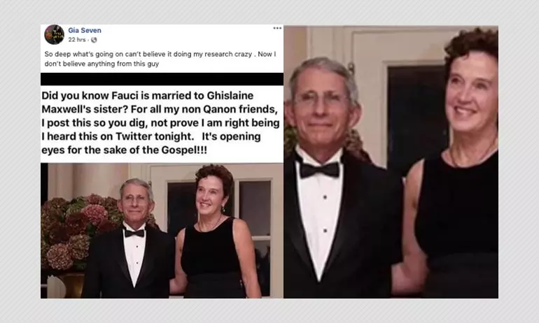 No, Dr Anthony Fauci Is Not Married To Ghislaine Maxwells Sister
