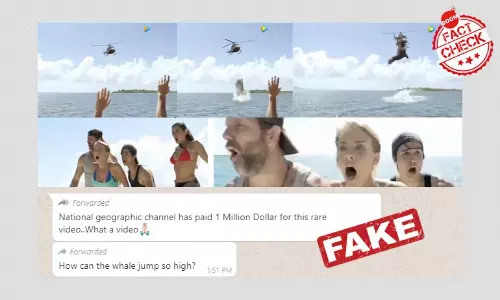 2017 Movie Clip Showing A Shark Pulling Down A Chopper Shared As Real