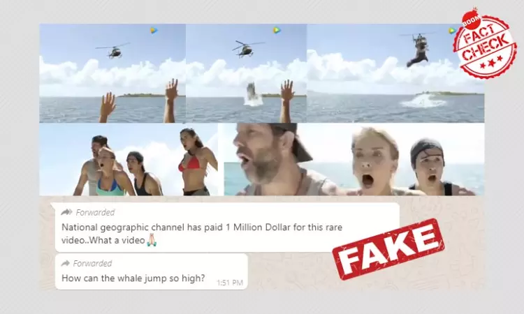 2017 Movie Clip Showing A Shark Pulling Down A Chopper Shared As Real