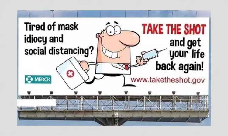 Fake Merck Pharma Ad Tells People To Take The Shot To Beat COVID-19