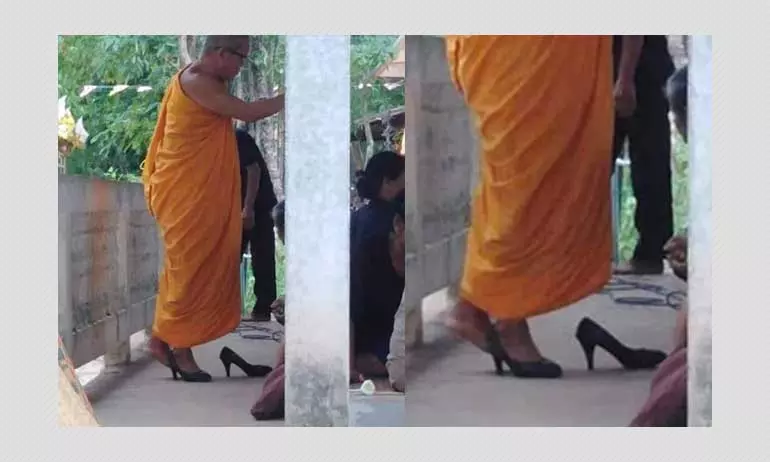 Did A Monk Wear High Heels To Bring Luck To Myanmars Ex-Dictators?