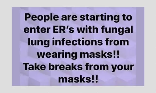 Wearing Face Masks Will Not Cause Fungal Lung Infections