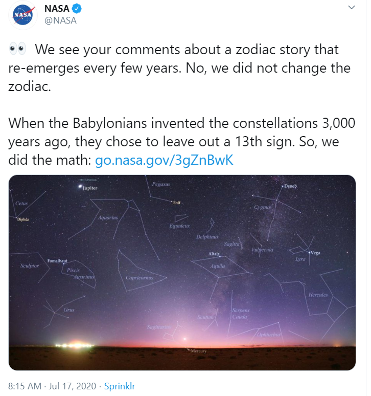 nasa add a new zodiac sign