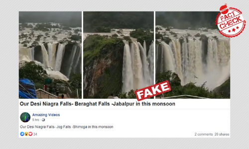 Video Of Jog Falls In Karnataka Viral As Bhedaghat Falls In MP