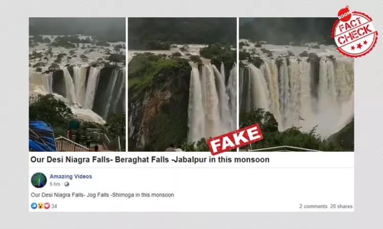 Video Of Jog Falls In Karnataka Viral As Bhedaghat Falls In MP
