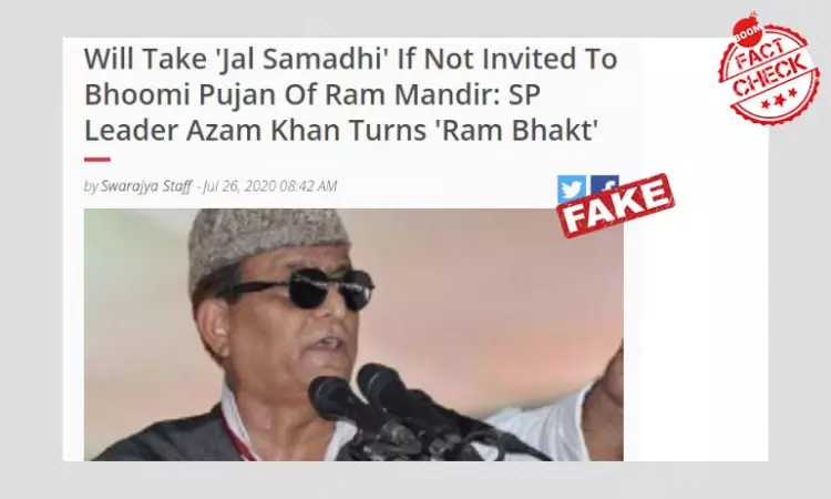 Swarajya, News Track Live Mistake Karsevak Azam Khan For SP Leader