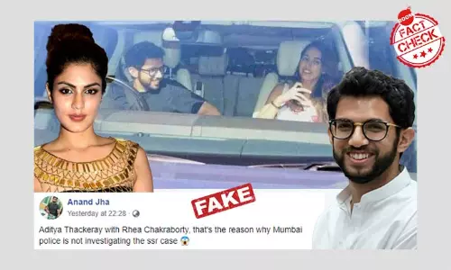 Aaditya Thackeray With Rhea Chakraborty? No, Thats Disha Patani