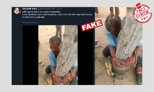 Video Of Man Assaulted In Rajasthan Shared With False Caste Angle