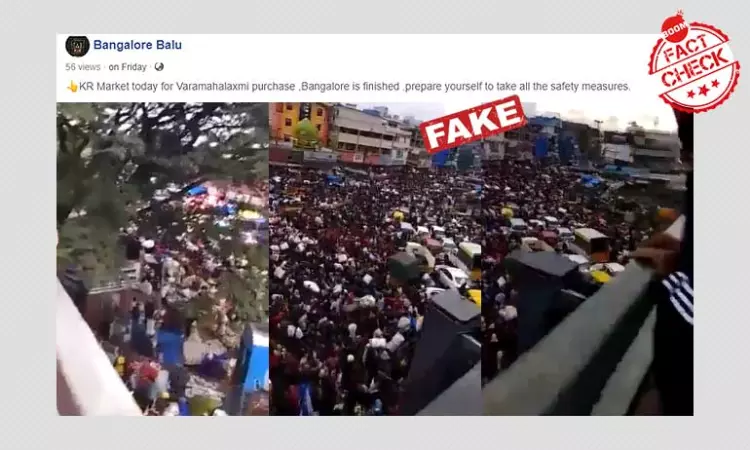 2019 Video Of Bengalurus Crowded KR Market Revived With COVID Twist