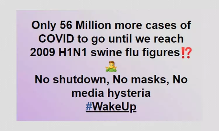 Posts Misleadingly Compare Severity Of COVID-19 With Swine Flu