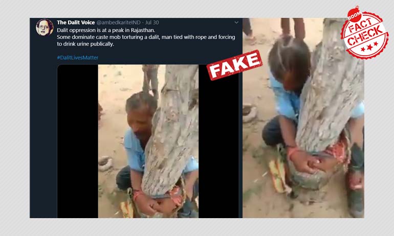 Video Of Man Assaulted In Rajasthan Shared With False Caste Angle Video Of Man Assaulted In Rajasthan Shared With False Caste Angle